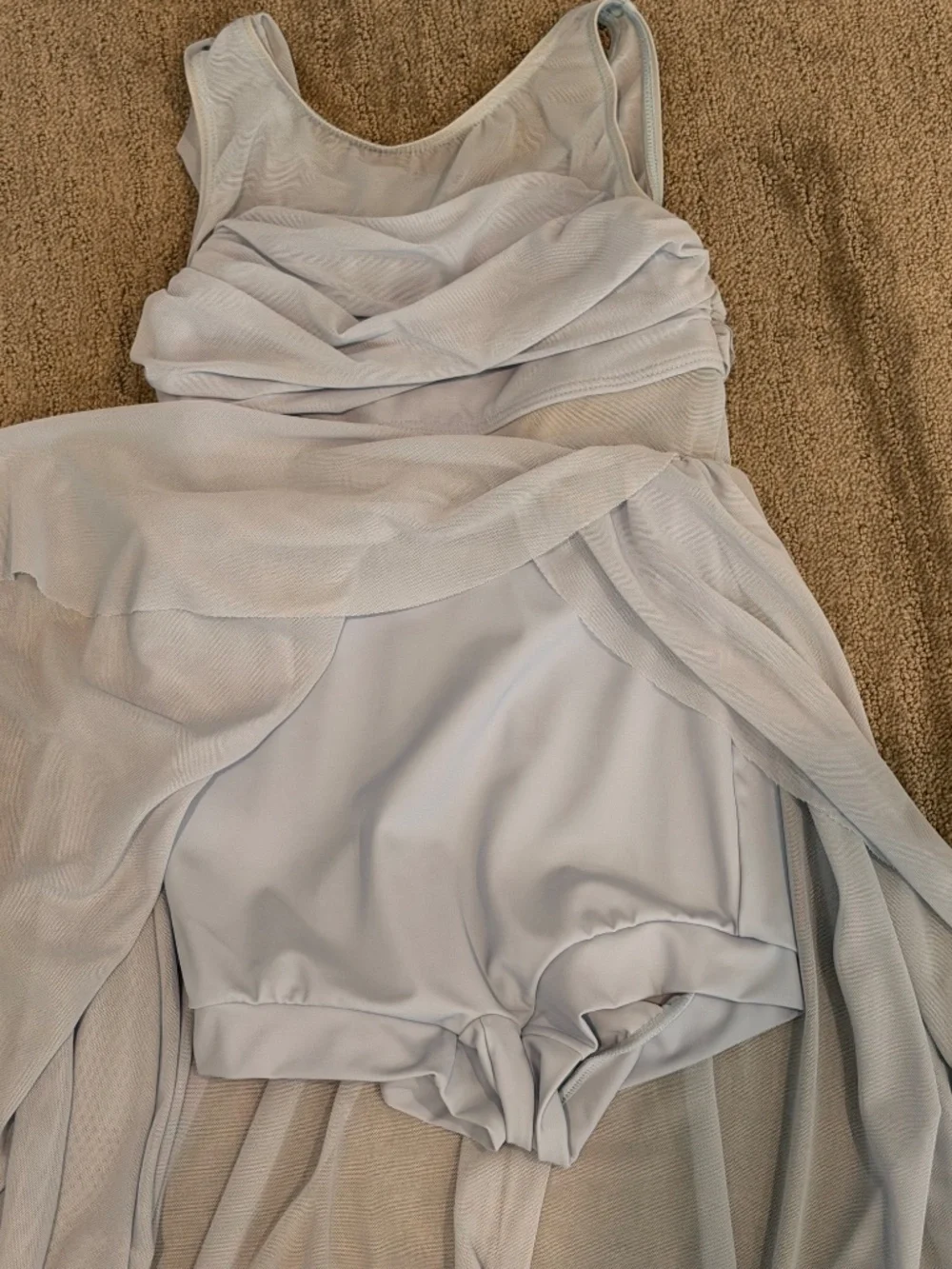 Balera Mesh Wrap Dress D8423 Child Light Blue Size MC (Medium Child)
